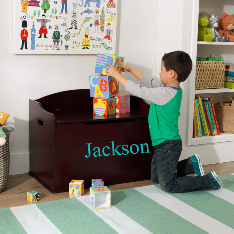 Kids personalized toy box sale